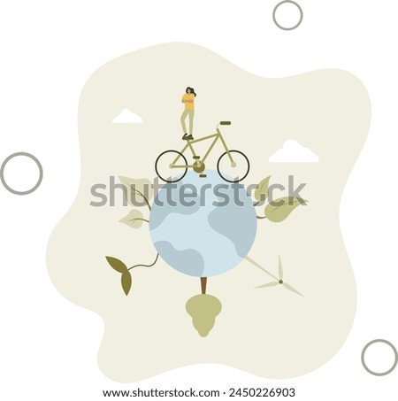 woman on a bicycle. concept of environmentally friendly transport and health. combine business with pleasureflat vector illustration.