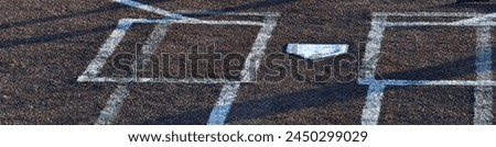 Home plate on a baseball field