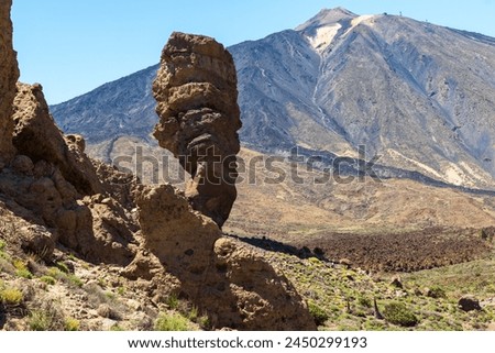 Teide vulcano on Tenerife canary spanish island, with red lava formations