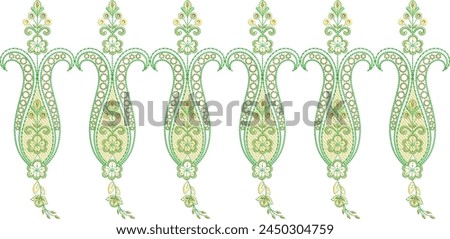 Mughal art work.indian traditional antique gold border
