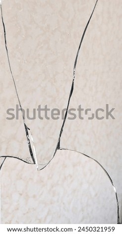 Texture broken glass with cracks. Abstract of cracked screen Smartphone from shock. Smart phone with broken screen isolated on white background. broken glass background. Broken glass an crack.