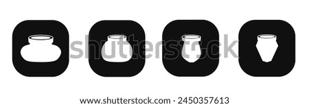 Potted icon in flat. A potted icon design. Stock vector.