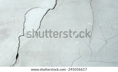 Grunge concrete cement wall with crack in industrial building, great for your design and texture background 