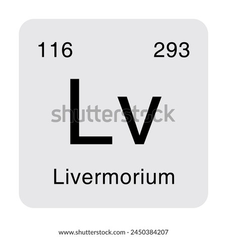 Lv Livermorium Periodic Table Elements Chemistry Icon Sign Symbol Vector EPS PNG Transparent No Background Clip Art Vector EPS PNG