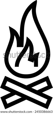 campfire icon, fireplace, flame, miscellaneous, firewood, bonfire, camping, fire, hot, burn, holidays