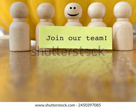 Join our team sign background. Business concept. Stock photo.