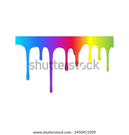Paint dripping vector logo template