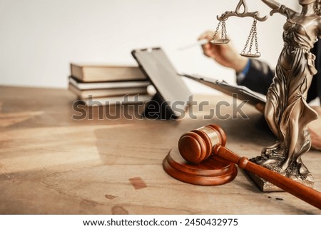Online consulting in law leverages digital platforms for legal advice and guidance, ensuring access to justice while upholding principles of fairness, equality, accountability in legal proceedings. Royalty-Free Stock Photo #2450432975