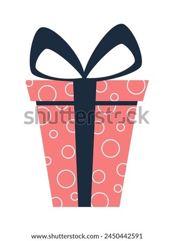 Vector flat gift box isolated on white background
