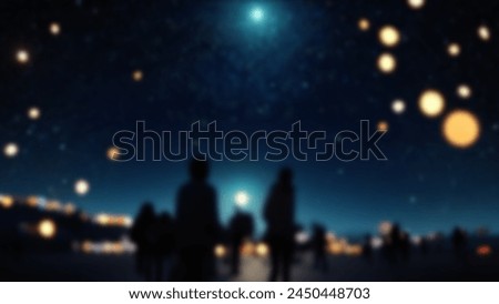 Night Light blurred bokeh abstract background