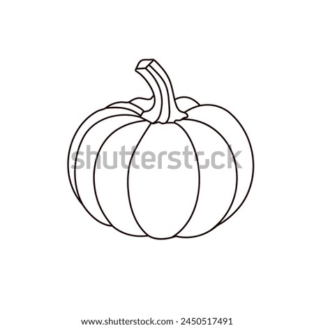 Fresh organic pumpkin line art graphic 
illustration 
