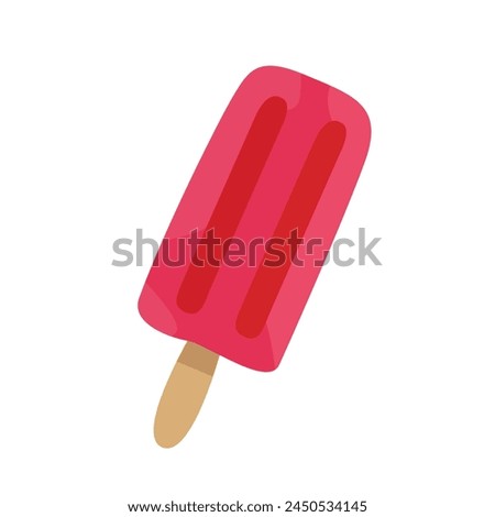 Ice cream vector illustration. Summer element. Hello summer concept. Cartoon flat vector isolated on white background.
