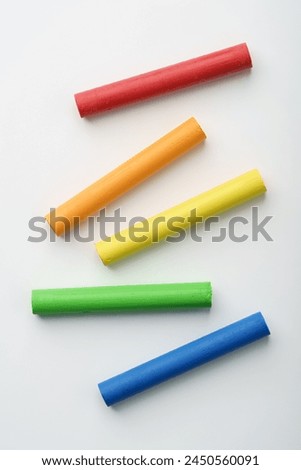 Set of colorful oil pastels on white background.Oil pastels color in box isolated on white background. Crayons