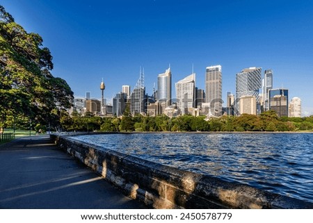 Sydney, Australia – Sydney skyline viewed from Royal Botanic Gardens