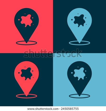 Pop art Paint spray icon isolated on color background.  Vector