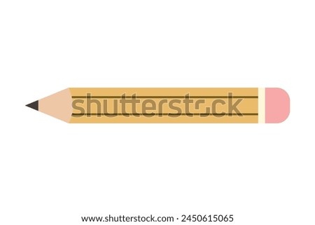 Simple pencil clip art. Isolated vector illustration for your design