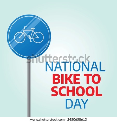 vector graphic of National Bike To School Day ideal for National Bike To School Day celebration.