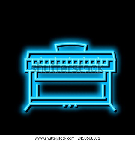 piano musician instrument neon light sign vector. piano musician instrument illustration