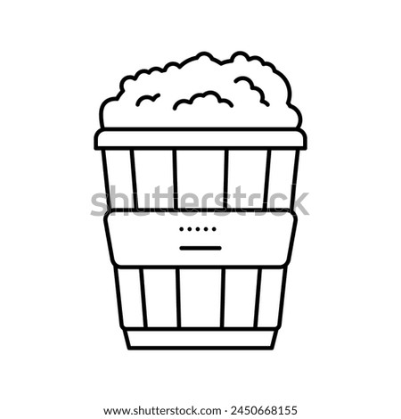 popcorn food line icon vector. popcorn food sign. isolated contour symbol black illustration