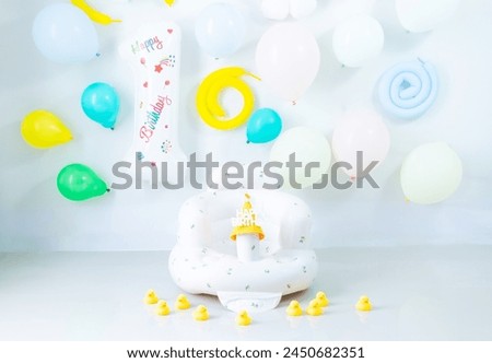 Room wall background of birthday party arrangements,decoration for 1 year birthday
