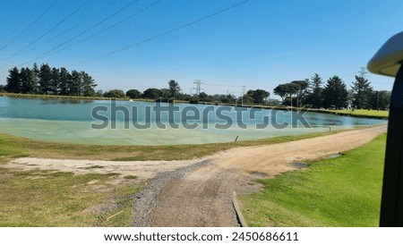 golf cource lake. hot sunny day. back ground picture