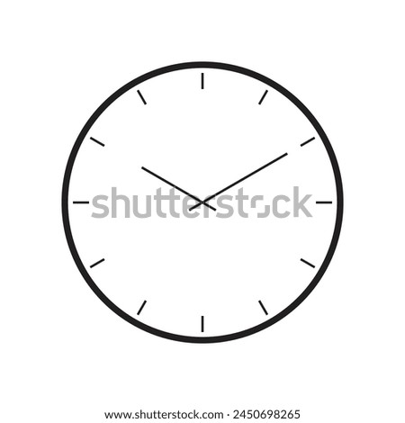 Clock simple clip art vector illustration