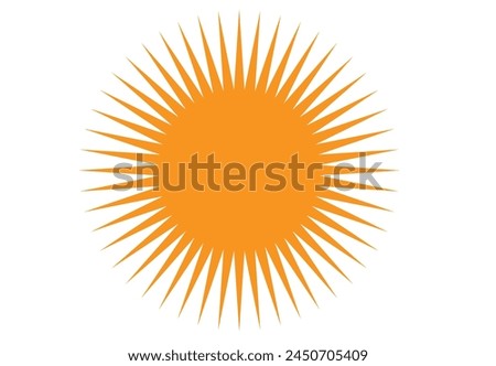 Sun Rays with 48 pointed sides concept. Editable Clip Art.