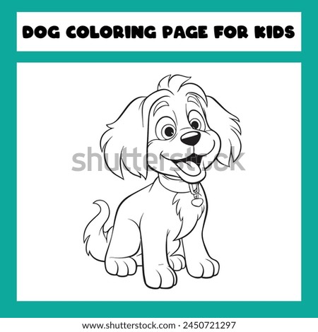 Dog coloring page for kids