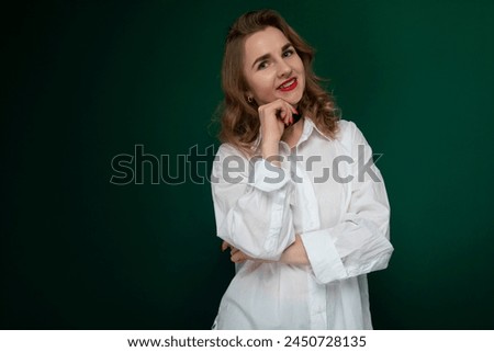 Woman in White Shirt Posing for Picture
