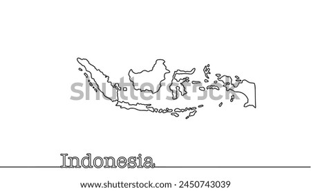 Indonesia, officially the Republic of Indonesia, is a country in Southeast Asia and Oceania between the Indian and Pacific oceans. Hand drawn map of Indonesia.