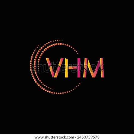 VHM letter initial logo design vector illustration