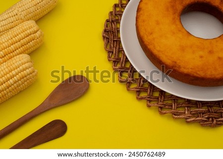 Traditional corn cake made in Brazil.