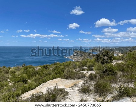 View of the coastline in Australia in Summer 