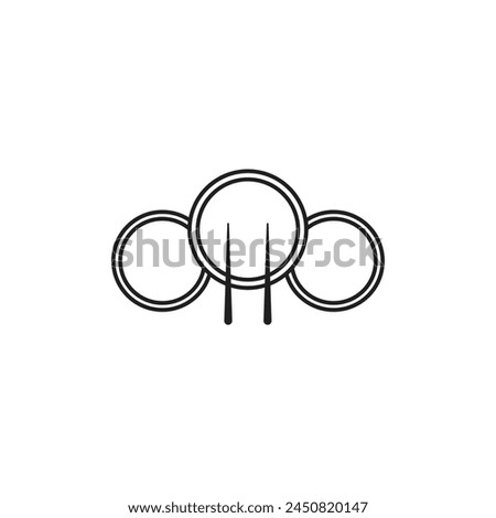 Logo drum minimalist simple line with blank background