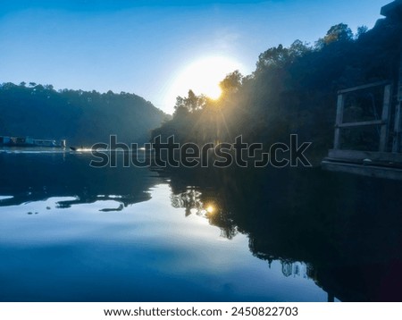 natural scenery at the Riam Kanan reservoir, South Kalimantan Royalty-Free Stock Photo #2450822703