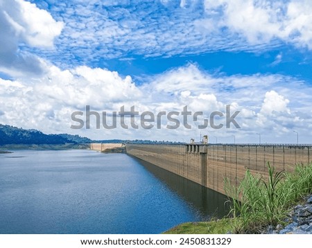 Landscape of Khundan Prakanchon Dam,located in Nakhon nayok,Thailand