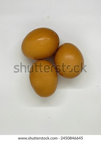 egg with white backgroud, three eggs, fresh three eggs, raw eggs Royalty-Free Stock Photo #2450846645