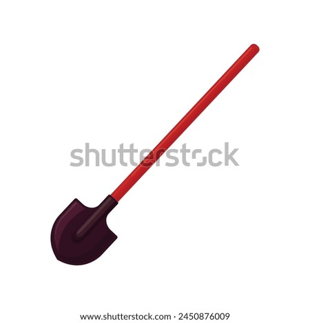 Shovel. A fireman s shovel. A firefighter s tool. A rescue device. Vector illustration isolated on a white background