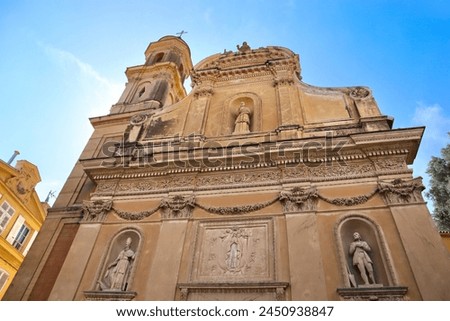 Chapel of the White Penitents in Menton, France Royalty-Free Stock Photo #2450938847