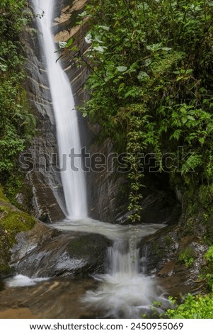 Waterfall at Papallacta area, Ecaudor Andes,Ecuador, South America - stock photo