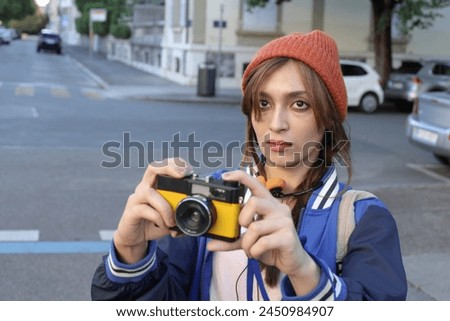 Woman learning the art of photography 