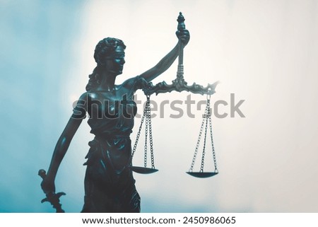 The Statue of Justice, lady justice or Iustitia. Legal and law concept Royalty-Free Stock Photo #2450986065