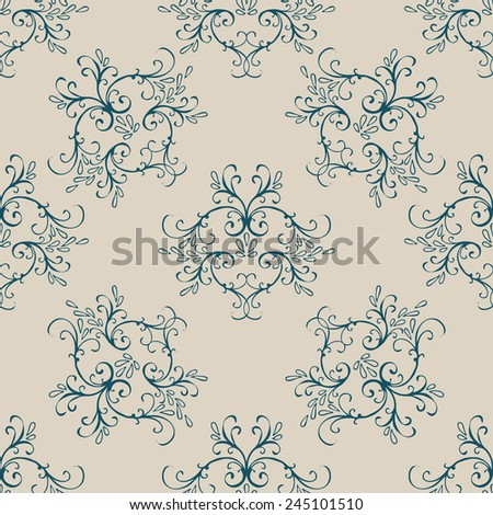 Seamless with vintage pattern. Vector illustration