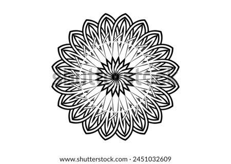 Title	
Black and white caleidoscope gradient flower art pattern of indonesian culture traditional tenun batik ethnic dayak ornament