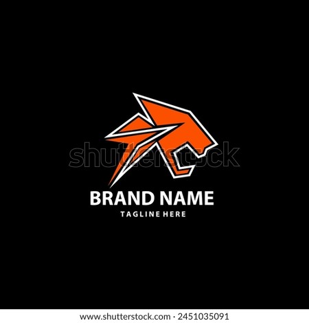 modern panther head vector logo design Royalty-Free Stock Photo #2451035091