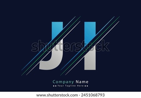 Ji Letter Logo Template Illustration Design.