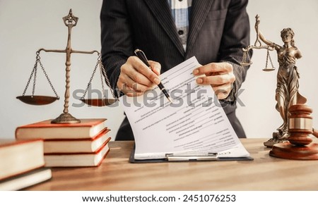 Lawyer provides legal counsel and representation, navigating the complexities of law and advocating for justice. Judgments rendered in courts, symbolized by the gavel, ensuring equality and balance.