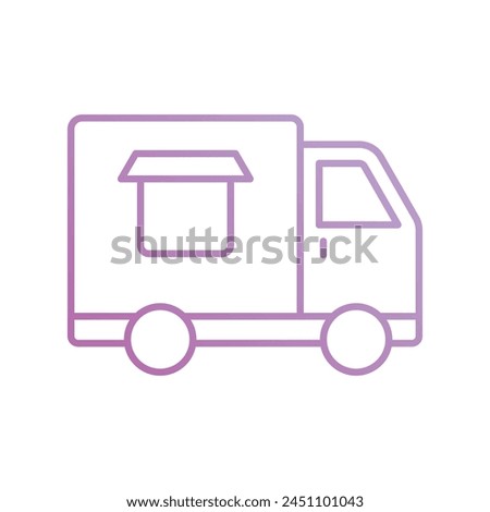 catering truck icon with white background vector stock illustration