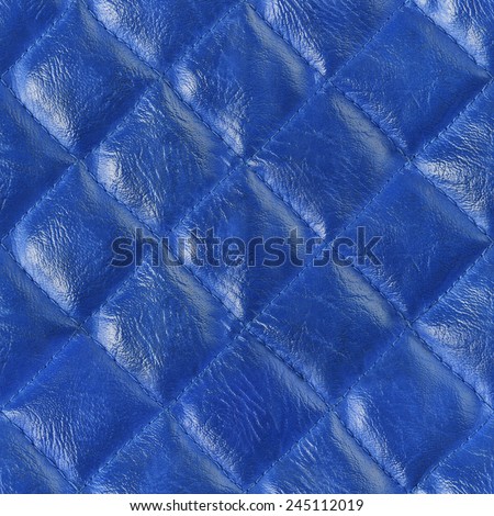 close-up of surface of leather. Seamless texture leather blue. Can be used for wallpaper, pattern fills, web page background,surface textures. Gorgeous Seamless Leather Background.