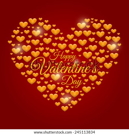 Hearts frame Valentine's day vector background